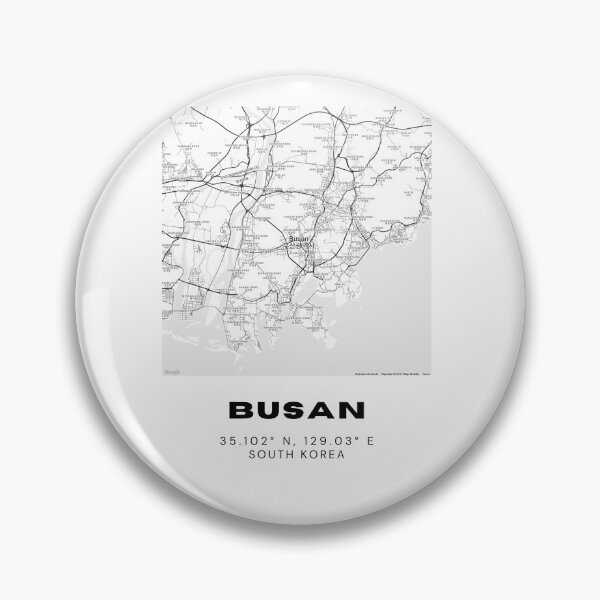 Item preview, Minimalist Busan Map – Black and White South Korea City Art Print designed and sold by RM-Journey.