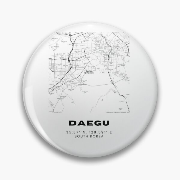Item preview, Minimalist Daegu Map – Monochrome South Korea City Wall Art designed and sold by RM-Journey.