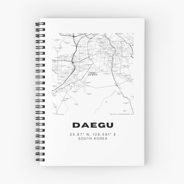 Item preview, Minimalist Daegu Map – Monochrome South Korea City Wall Art designed and sold by RM-Journey.