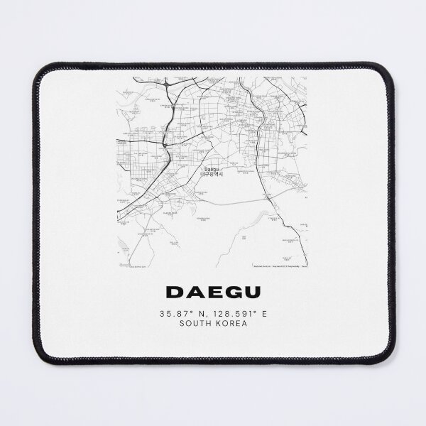 Item preview, Minimalist Daegu Map – Monochrome South Korea City Wall Art designed and sold by RM-Journey.