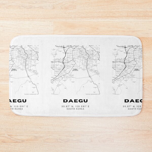 Item preview, Minimalist Daegu Map – Monochrome South Korea City Wall Art designed and sold by RM-Journey.