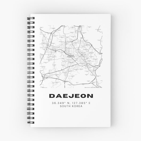 Item preview, Minimalist Daejeon Map – Black and White South Korea Urban Design designed and sold by RM-Journey.