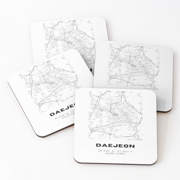 Item preview, Minimalist Daejeon Map – Black and White South Korea Urban Design designed and sold by RM-Journey.