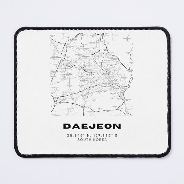 Item preview, Minimalist Daejeon Map – Black and White South Korea Urban Design designed and sold by RM-Journey.