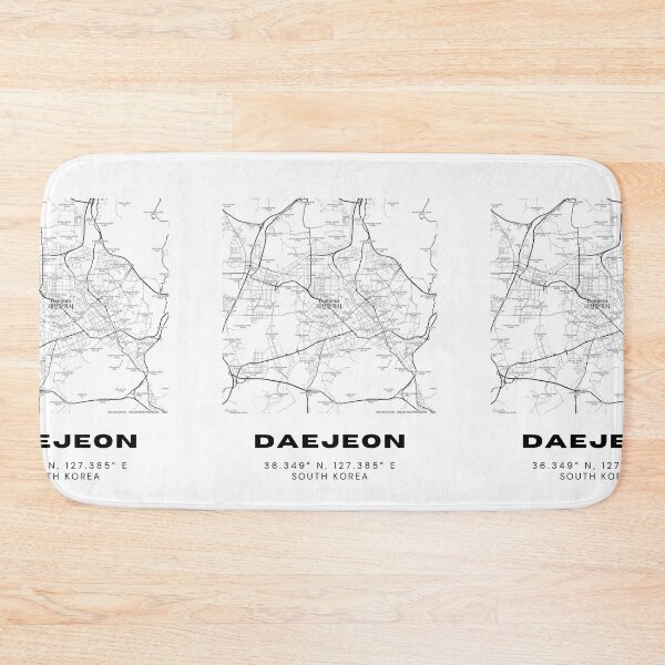 Item preview, Minimalist Daejeon Map – Black and White South Korea Urban Design designed and sold by RM-Journey.