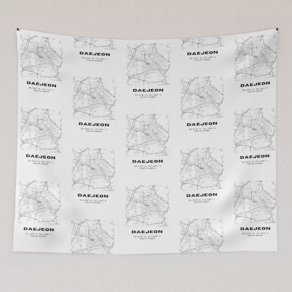Item preview, Minimalist Daejeon Map – Black and White South Korea Urban Design designed and sold by RM-Journey.