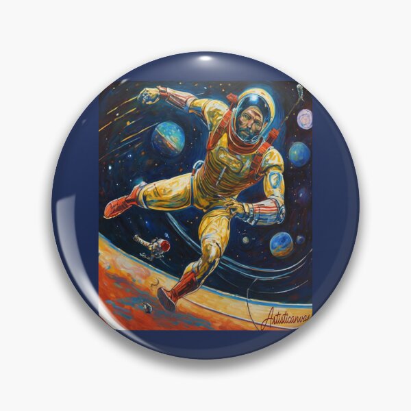 Item preview, "Cyborg Athlete: Cosmic Dive in Suspended Arena" designed and sold by Artisticanvas.