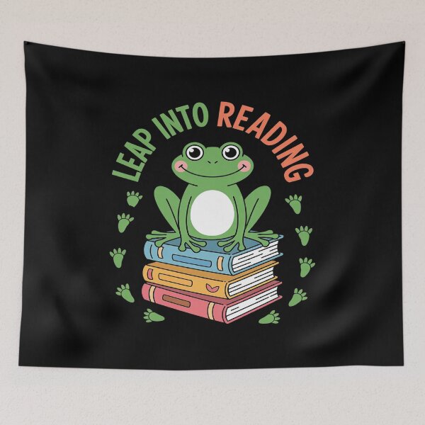 Item preview, Leap Into Reading Book Reading Frog designed and sold by MAKOPOKOShop.
