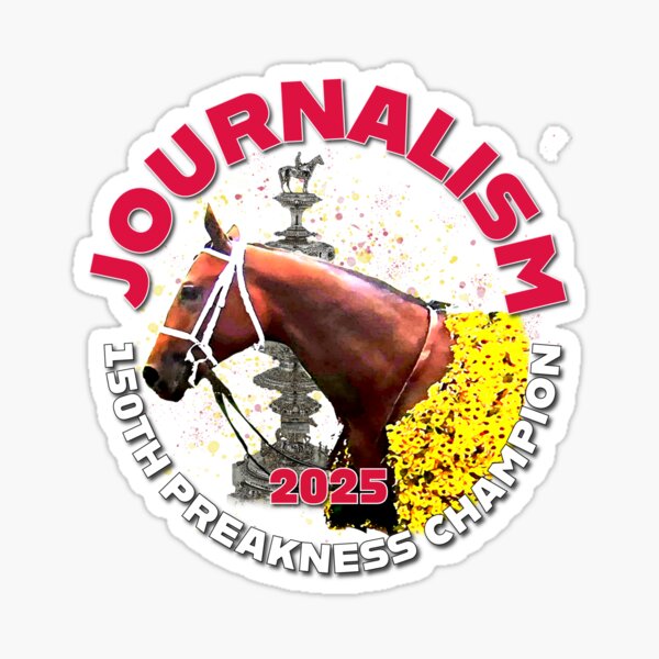 Item preview, 150th Preakness Winner, Journalism horse racing design designed and sold by Ginny Luttrell.