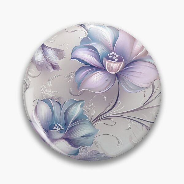 Item preview, Elegant Pastel Floral Pattern with 3D Embossed Effect designed and sold by PaintbrushPlace.