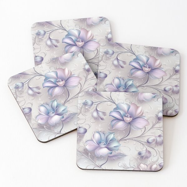 Item preview, Elegant Pastel Floral Pattern with 3D Embossed Effect designed and sold by PaintbrushPlace.
