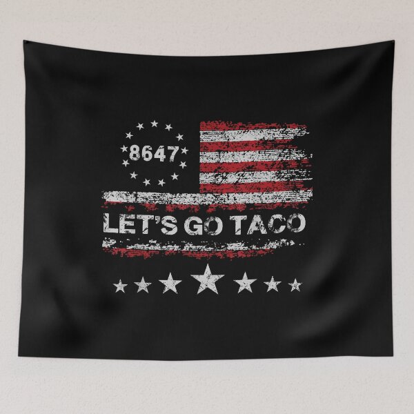 Aperçu de l'œuvre 1 T-shirt Let'S Go Taco 8647 Drapeau américain 86 47 Homme Femme créée et vendue par cawtoon.