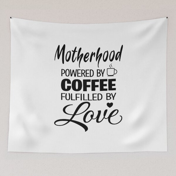Item preview, Motherhood: Powered by Coffee, Fulfilled by Love – Hand-Lettered Typography Design designed and sold by tisforudesign.