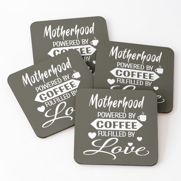 Item preview, Motherhood: Powered by Coffee, Fulfilled by Love – Hand-Lettered Typography Design designed and sold by tisforudesign.