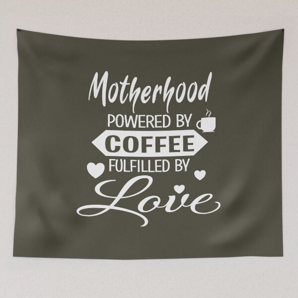 Item preview, Motherhood: Powered by Coffee, Fulfilled by Love – Hand-Lettered Typography Design designed and sold by tisforudesign.