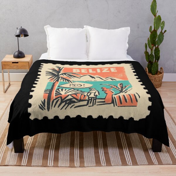 Item preview, Belize Tropical Coast Vintage Stamp Design designed and sold by tiigerdad.