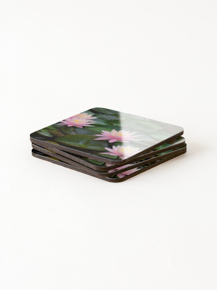 Thumbnail 4 of 5, Coasters (Set of 4), Four Lotuses designed and sold by Reriginal.