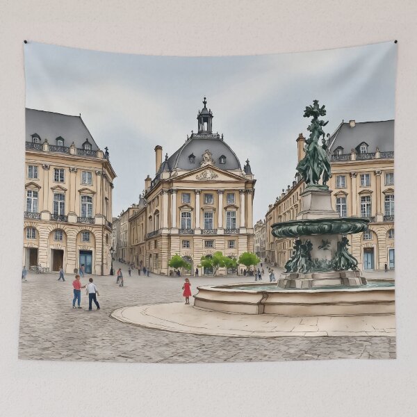 Item preview, Bordeaux France Watercolor designed and sold by Magnolia Valley Art.