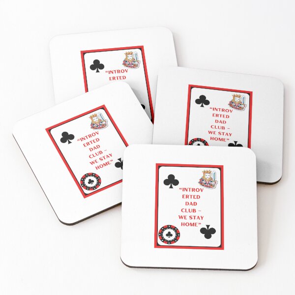 Item preview, Introverted Dad Club – We Stay Home | King of Clubs Poker Dad Design designed and sold by Pamthedesigner.