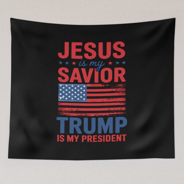 Item preview, Jesus My Savior Trump Is My President Png, Trump 2024, Great Maga King designed and sold by Nekusa.