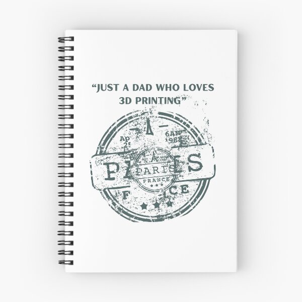 Item preview, Just a Dad Who Loves 3D Printing | Grunge Paris Stamp Maker Design designed and sold by Pamthedesigner.