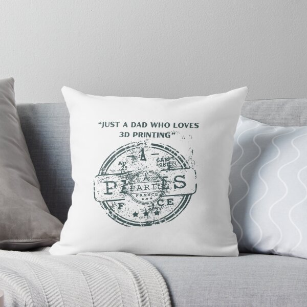Item preview, Just a Dad Who Loves 3D Printing | Grunge Paris Stamp Maker Design designed and sold by Pamthedesigner.