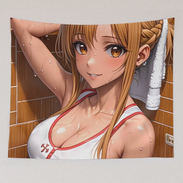 Item preview, Asuna Sword Art Online Anime Locker Room Wet Tank Top Scene Glow designed and sold by bolleykoldl.
