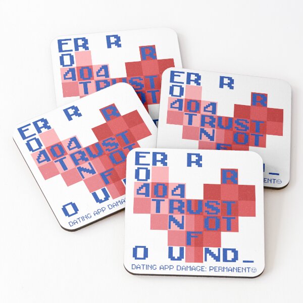 Item preview, Error 404 Trust Not Found – Funny Dating App Damage Design designed and sold by Honominu.