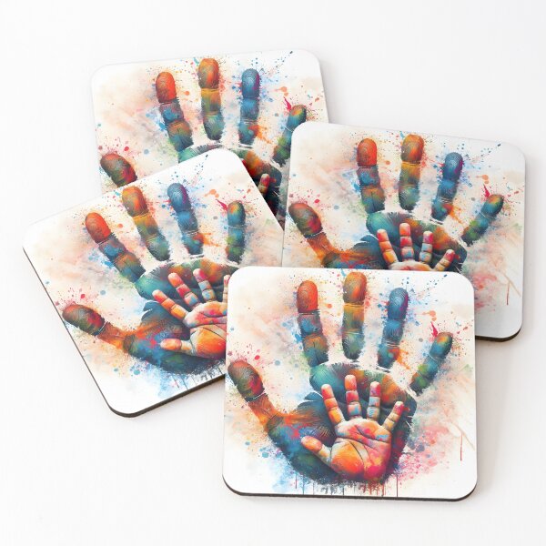 Item preview, Heartfelt Father's Day Handprint Art designed and sold by VIDURBHANDAARI.