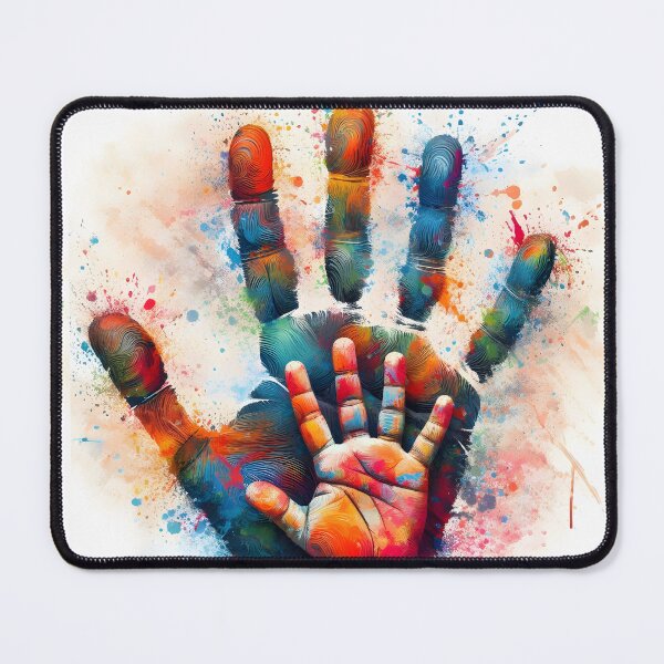 Item preview, Heartfelt Father's Day Handprint Art designed and sold by VIDURBHANDAARI.