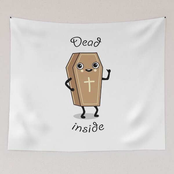 Item preview, Dead inside lil' coffin dude designed and sold by heyrelaxbro.