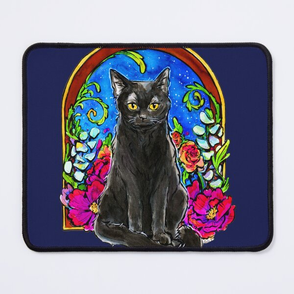 Item preview, Black Cat Nouveau designed and sold by Helabella Art.