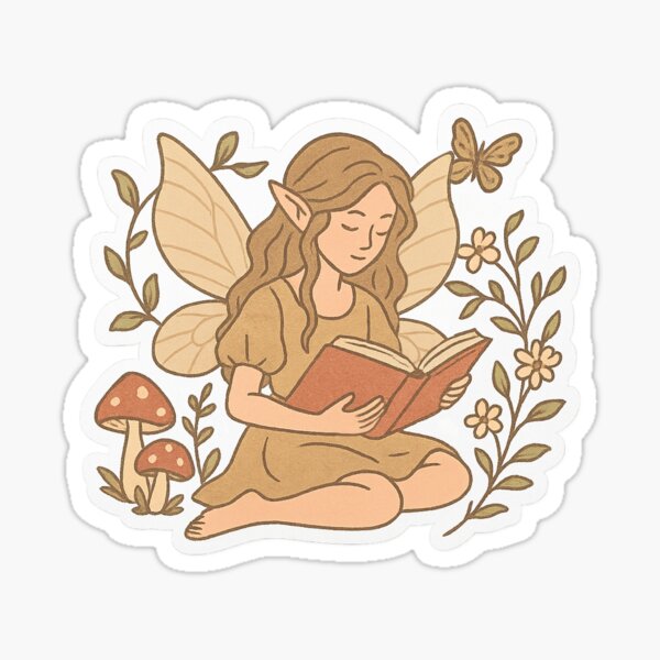 Item preview, Fairy Reading designed and sold by PressedandPrinted.