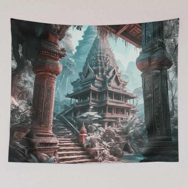 Item preview, Lost Temple in the Jungle designed and sold by AlexSuiArt.