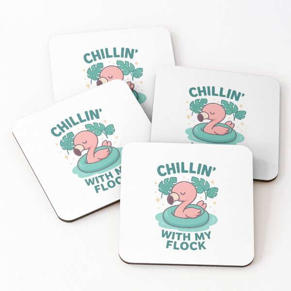 Item preview, Summer - Chilling With My Flock Flamingo designed and sold by MeroroGraphics.