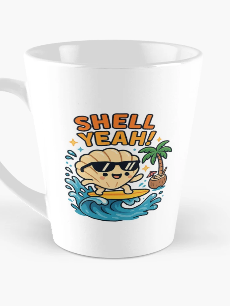 Thumbnail 3 of 4, Coffee Mug, Summer - Shell Yeah designed and sold by MeroroGraphics.
