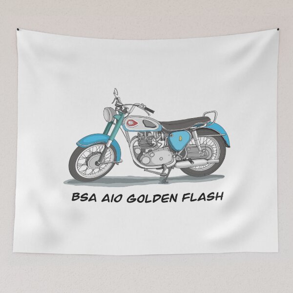 Item preview, Sketching Vintage Motorcycle BSA A10 Golden Flash designed and sold by GaalArt.