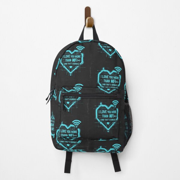 Item preview, I Love You More Than WiFi – Glitch Urban Tech Style Design designed and sold by Irene Catchmind.