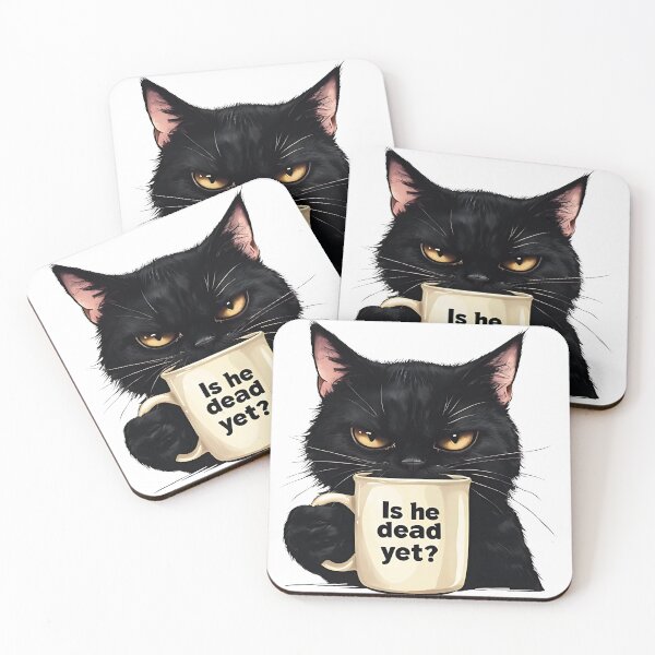 Item preview, Is He Dead Yet Black Cat designed and sold by Growtopdown.