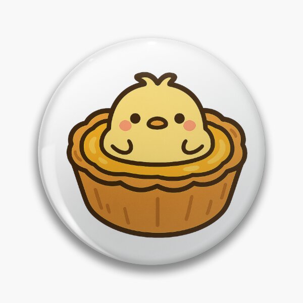 Item preview, TartPeep – Kawaii Egg Tart Chick Dessert Sticker designed and sold by Tripconic.