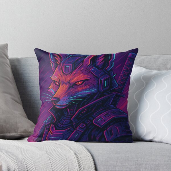 Item preview, Cyberpunk Fox Samurai in Neon Armor designed and sold by dessertcruzing.