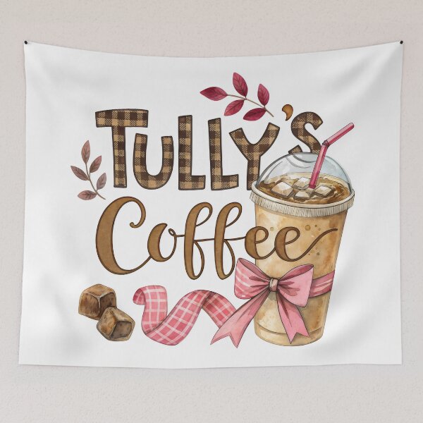 Item preview, tully's coffee cup with ribbon designed and sold by GogoGrove.