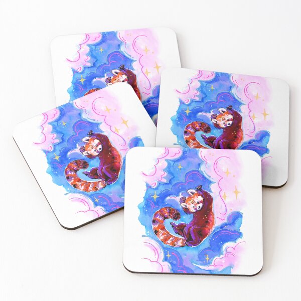 Item preview, Starry Red Panda designed and sold by Helabella Art.