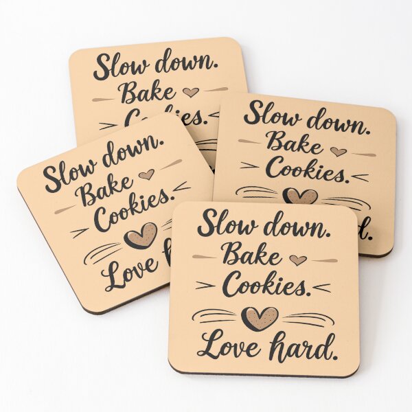 Item preview, Slow Down Bake Cookies Love Hard T-Shirt Version 2 - Vintage Grandma Quote, Cozy Baking Shirt, Inspirational Gift designed and sold by Typography Prints.