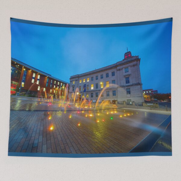 Item preview, Barnsley Town Hall Blue Hour designed and sold by Alisonchambers2.