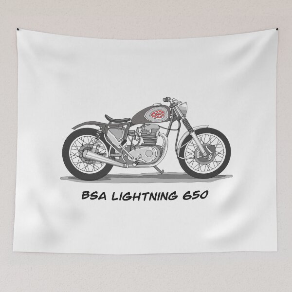 Item preview, Sketching Vintage Motorcycle BSA Lightning 650 designed and sold by GaalArt.