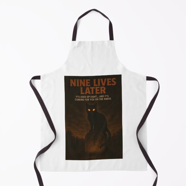 Item preview, Nine Lives Later – Evil Cat Horror Poster | Retro Gothic Design designed and sold by thesnakeater.