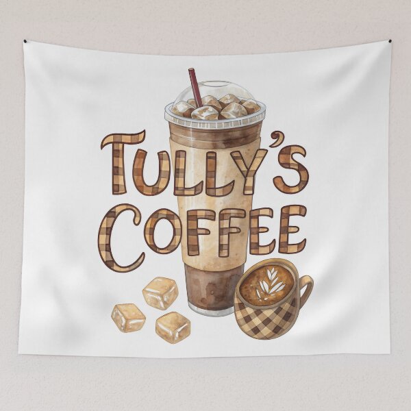 Item preview, tully's coffee watercolor brown plaid  designed and sold by GogoGrove.