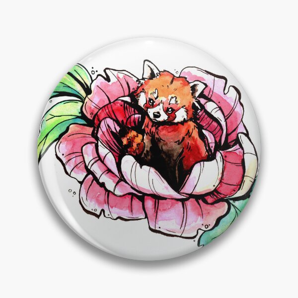 Artikelvorschau, Pfingstrose Roter Panda entworfen und verkauft von Helabella Art.