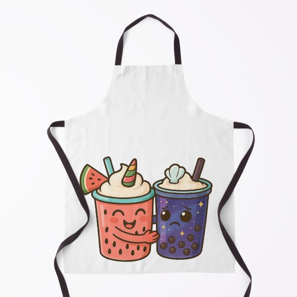 Item preview, Watermelon Bobba Hugging Galaxy Bobba – Kawaii Bubble Tea Duo designed and sold by Asbiell.